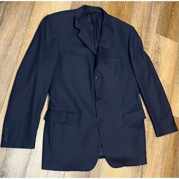 Brooks Brothers 1818 Madison Blazer Jacket 44L Navy Wool Made in Italy V.B.C. - Picture 3 of 9